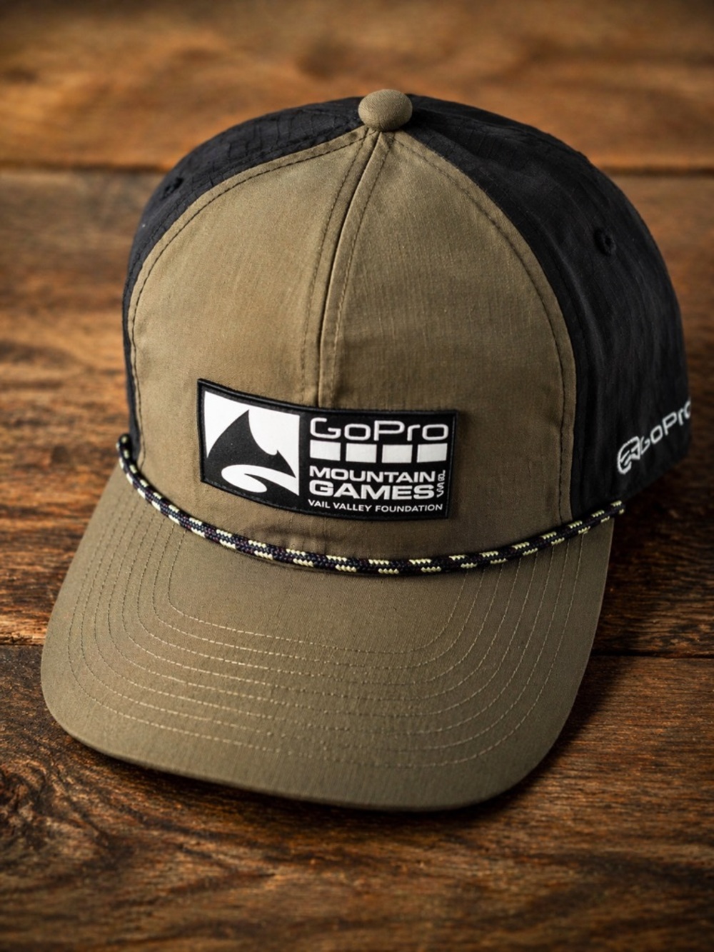 GoPro Olive and Black Patch Rope-Detail Cap